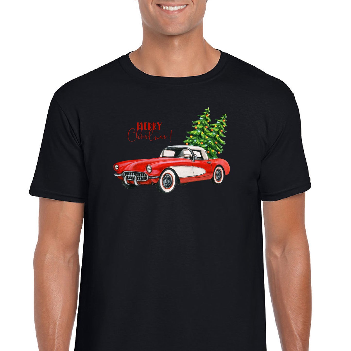 Red Truck Black Unisex T-shirt