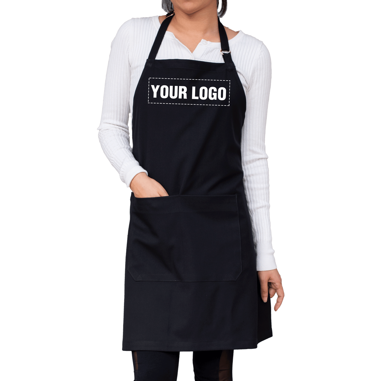 Custom Print - Adjustable Bib Apron Two Pockets