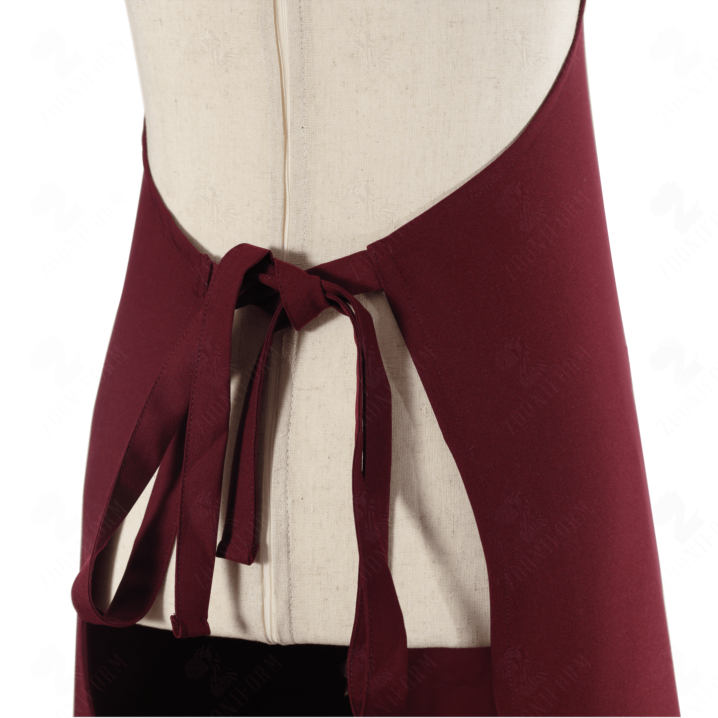 Burgundy Bib Apron Two Pockets