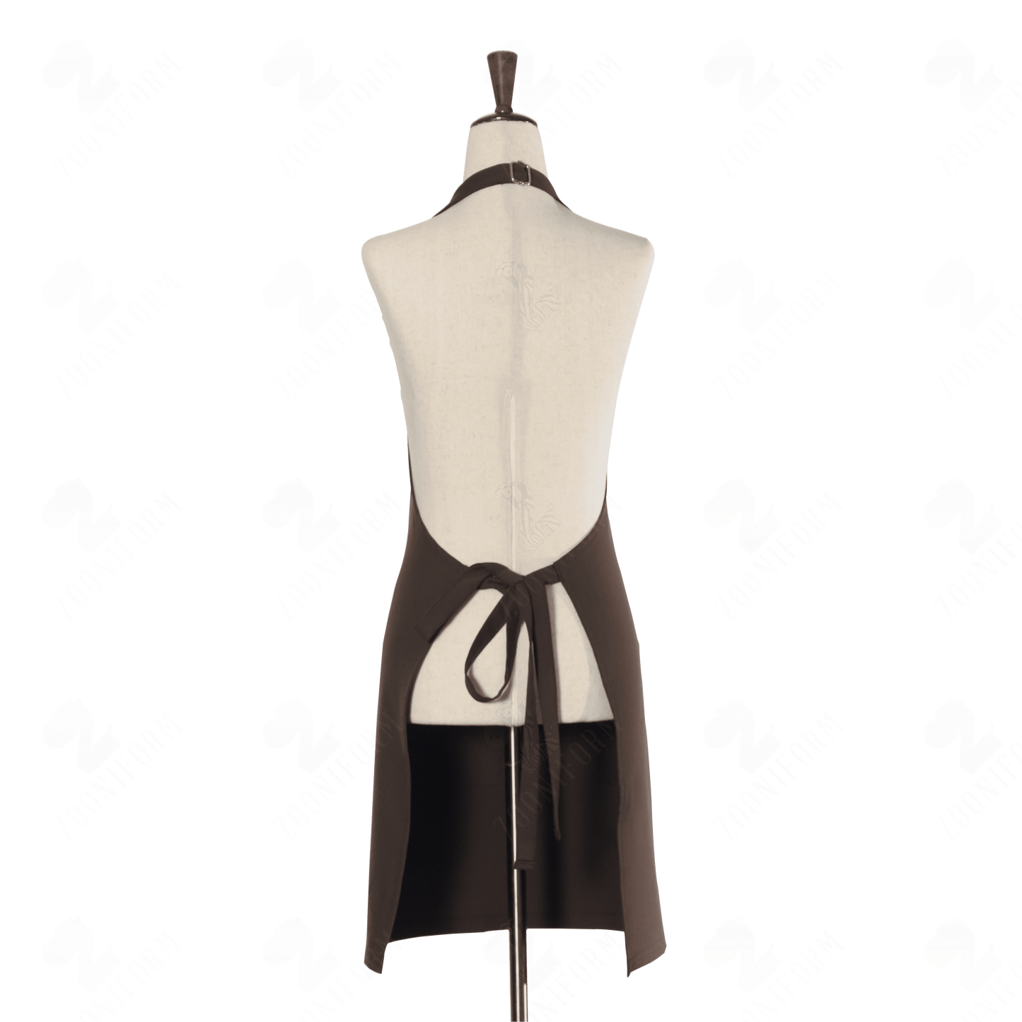 Brown Bib Apron Two Pockets