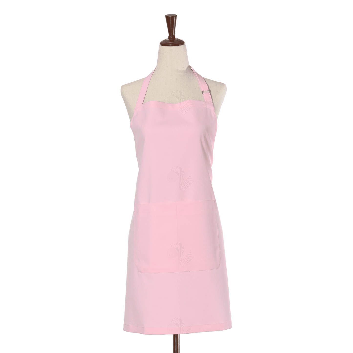 Pink Bib Apron Two Pockets