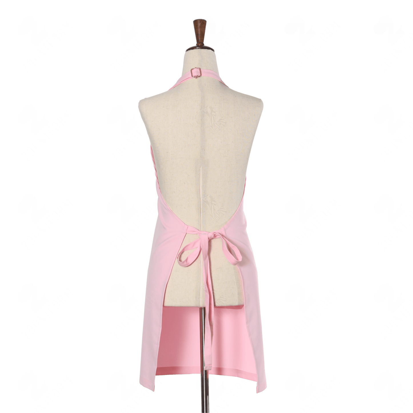 Pink Bib Apron Two Pockets