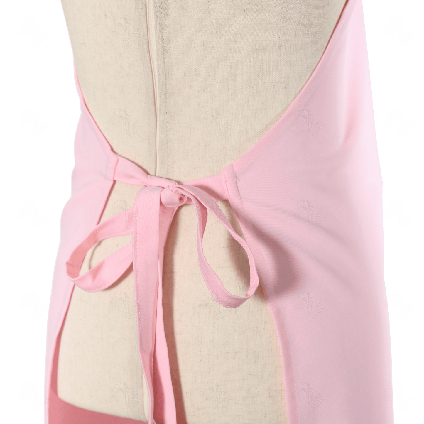 Pink Bib Apron Two Pockets