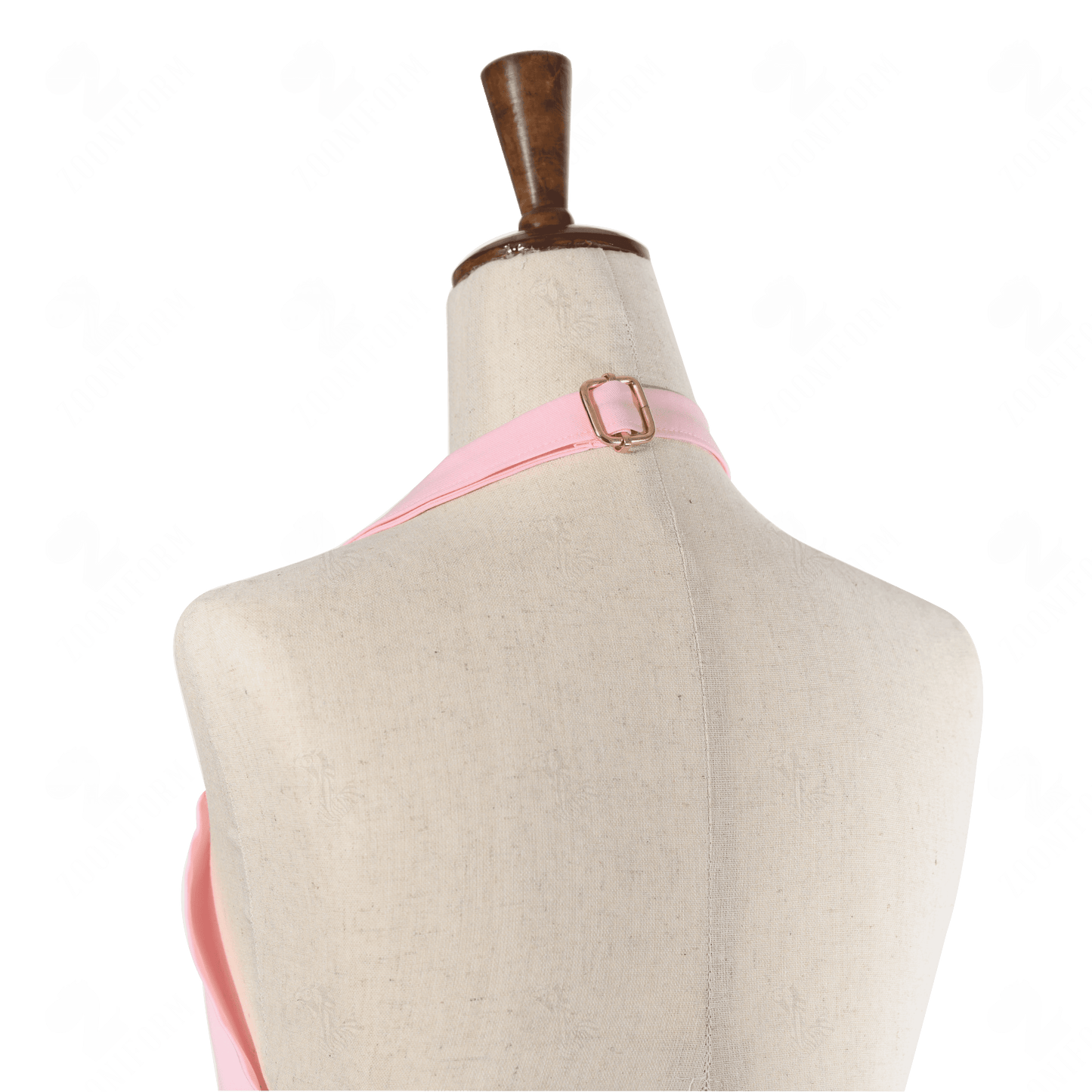 Pink Bib Apron Two Pockets