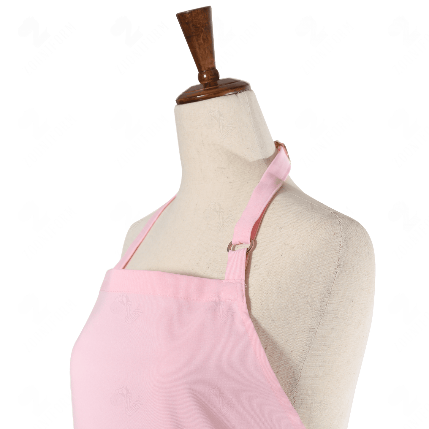 Pink Bib Apron Two Pockets