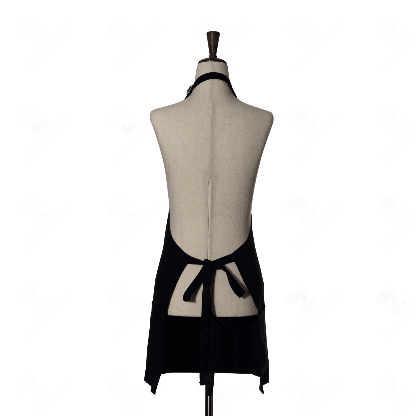 Black Bib Apron Three Pockets