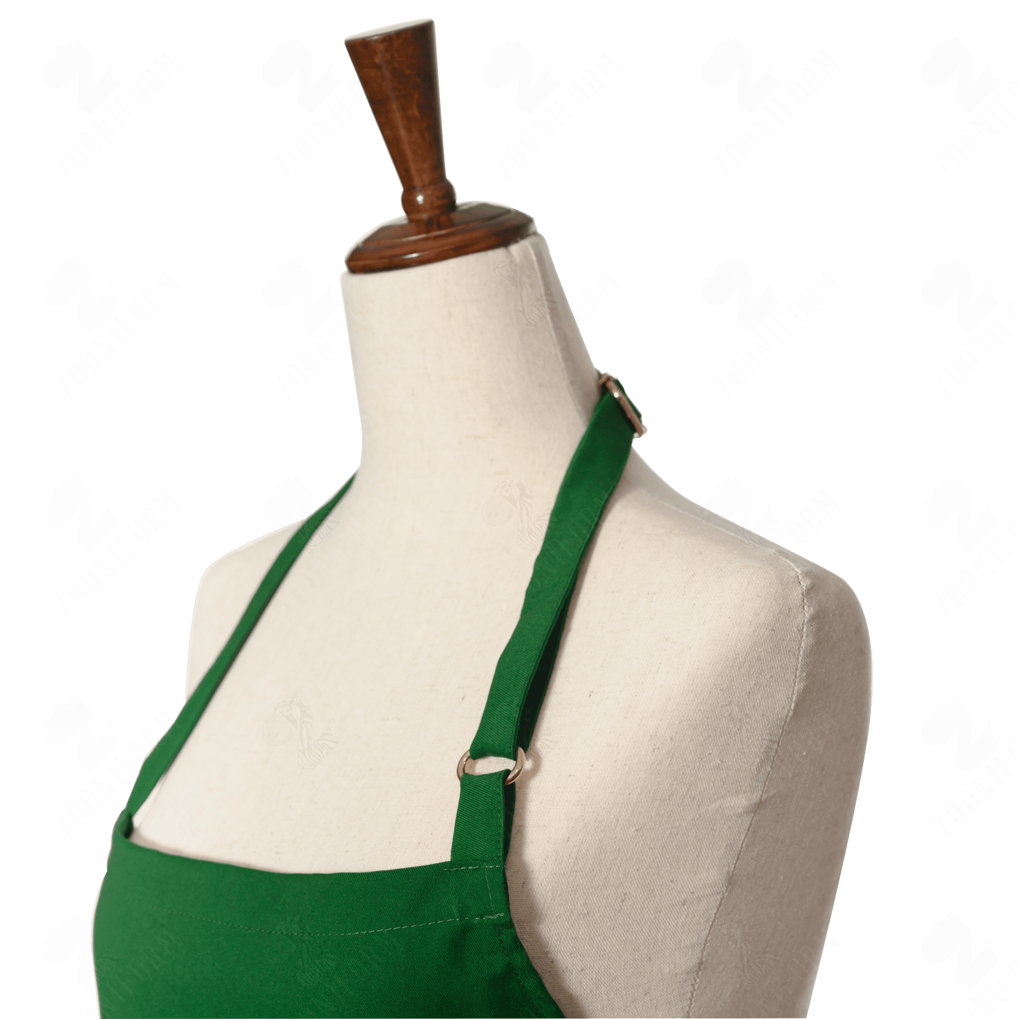 Green Bib Apron Two Pockets