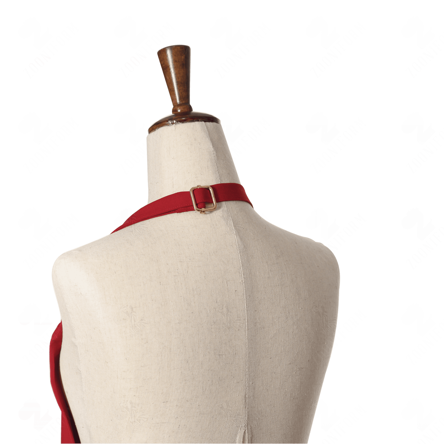 Red Bib Apron Two Pockets