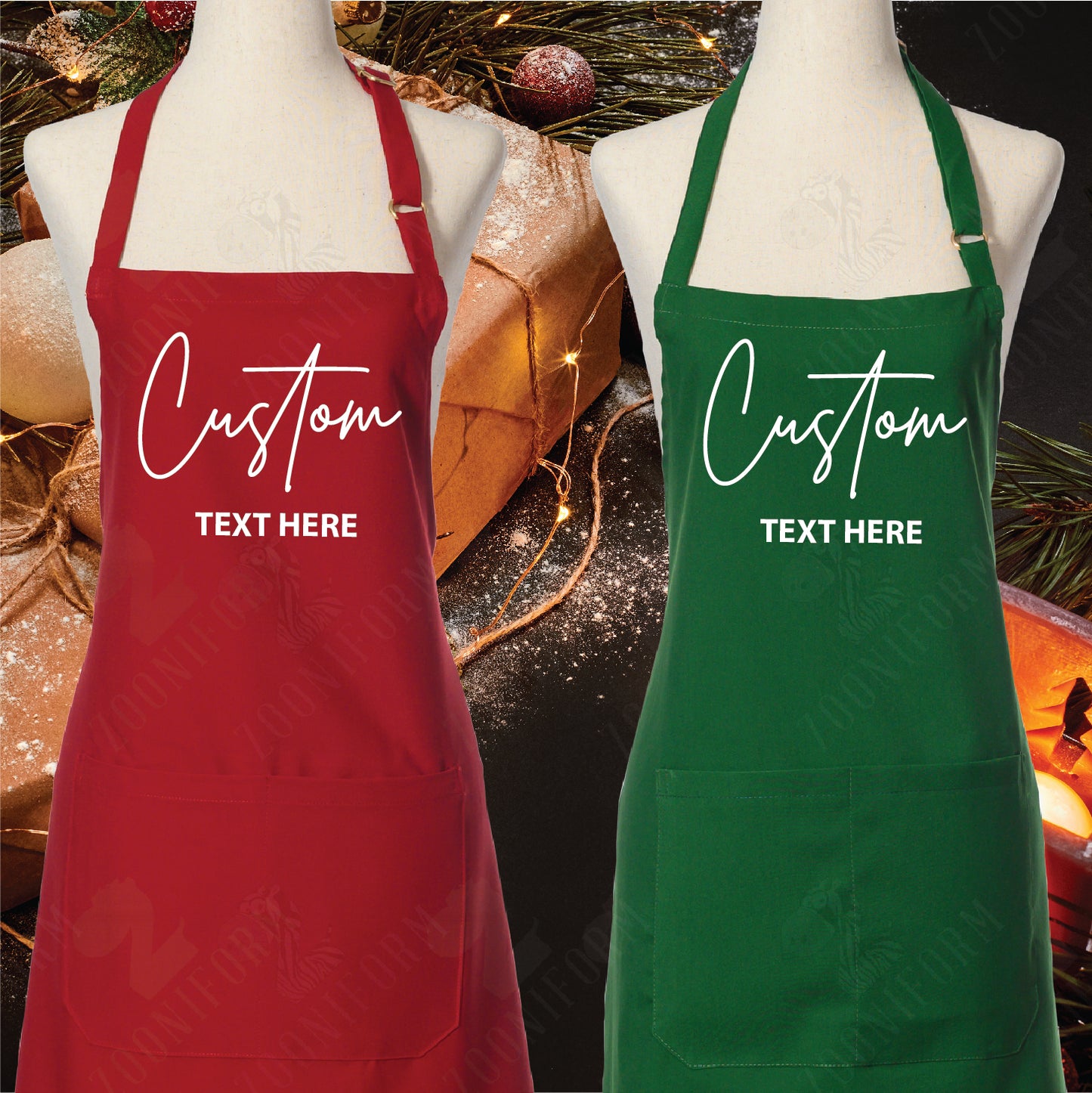 Personalized Text Printing on Bib Apron