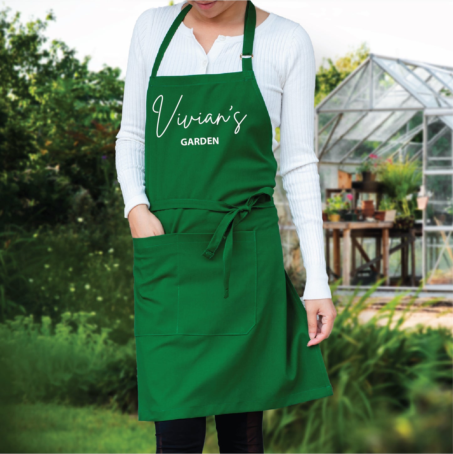 Personalized Text Printing on Bib Apron