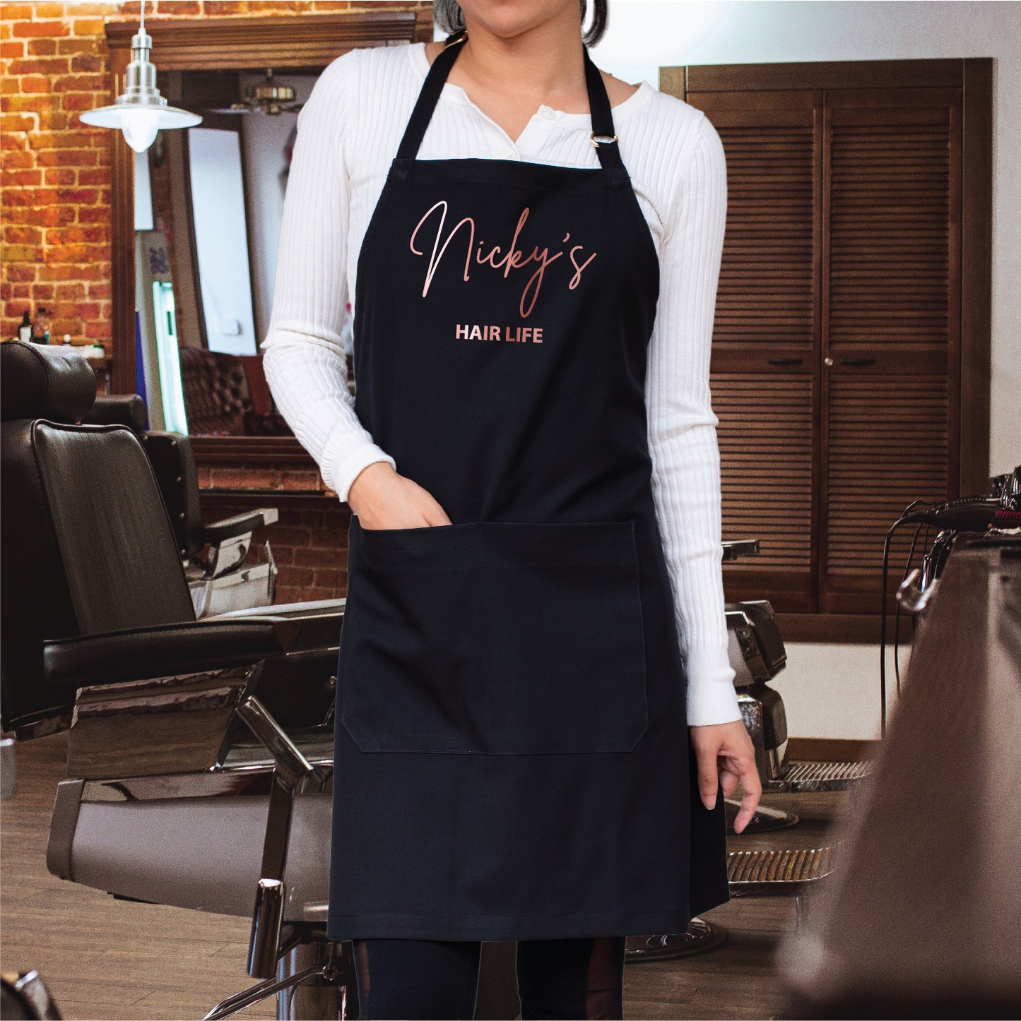 Personalized Text Printing on Bib Apron