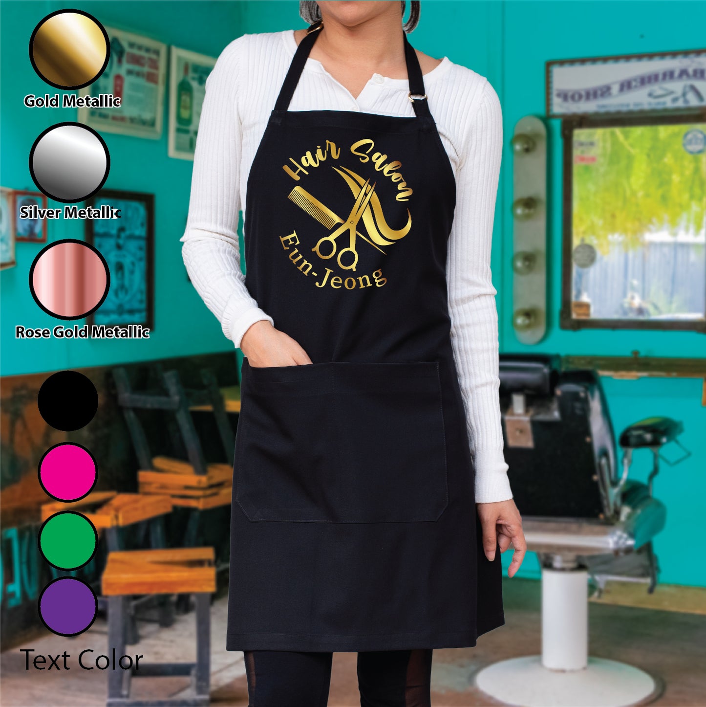 Personalized Apron for Beauty Salon